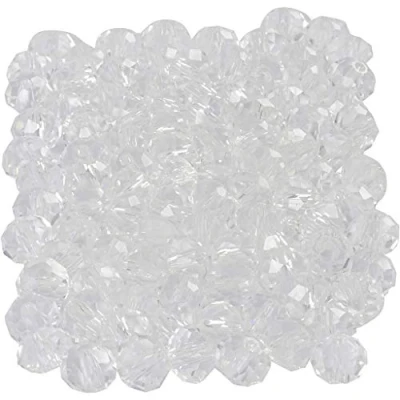 Bild av Creativ Company Faceted Beads Crystal 100pcs.