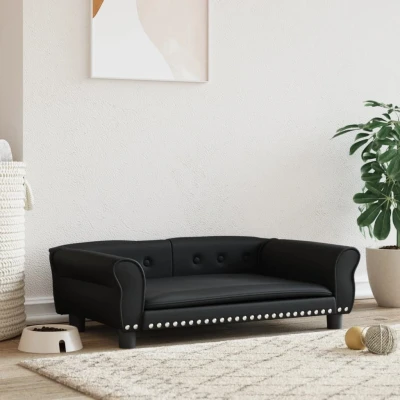 Bild av Hundbädd svart 95x55x30 cm konstläder
