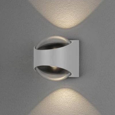 Bild av Konstsmide LED utomhusvägglampa Bitonto 2 lampor vit
