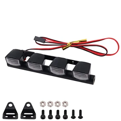 Bild av WANGCL RC bil LED ljusrc billampor taklampa ljussats 4 100 mm för 1/10 fjärrkontroll monster truck crawler kompatibel med TRX4 90046 SCX10