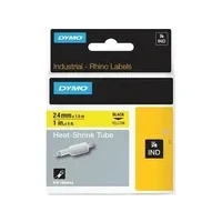 Bild av DYMO Rhino krympslang, 9 mm, 1.5 m, svart på gul