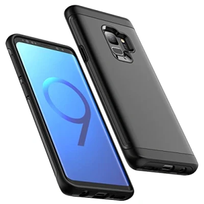 Bild av JETech Stötsäker Skal för Samsung Galaxy S9, Dual Layer Robust Skydds Case med Stötdämpning (Svart)