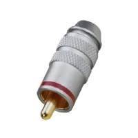 Bild av Monacor T 711G/RT, RCA plug, Guld, Metallisk, Röd, Metall, Guld