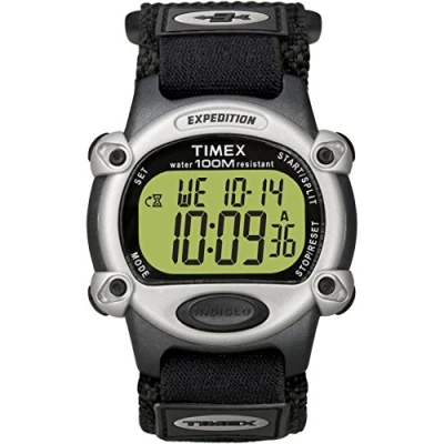 Bild av Timex män digital klocka med läderrem 12345465646, Svart/silverton snabb wrap, En storlek, Klänningsklockor