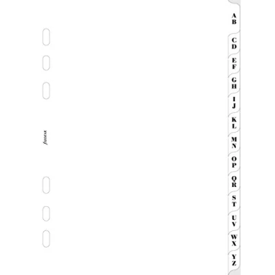 Bild av Filofax 250191 A Z register A5, 2 bokstäver, vit