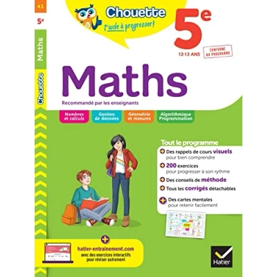 Bild av Chouette Maths 5e: cahier de révision et d&#039;entraînement recommandé par les enseignants