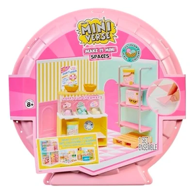 Bild av MGA&#039;s Miniverse Make It Mini Spaces Ice Cream Shop innehåller 1 paket, byggsats, gör det själv, kreativ konst, samlare och barn från 8 år, ej omsatta