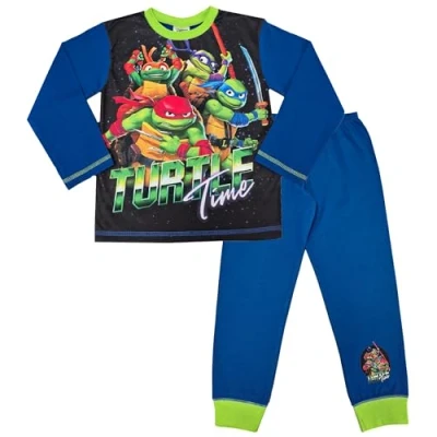 Bild av TEENAGE MUTANT NINJA sköldpaddor pojkar pyjamas TMNT sköldpadda tidspyjamas, BLÅ, 7 8 Years