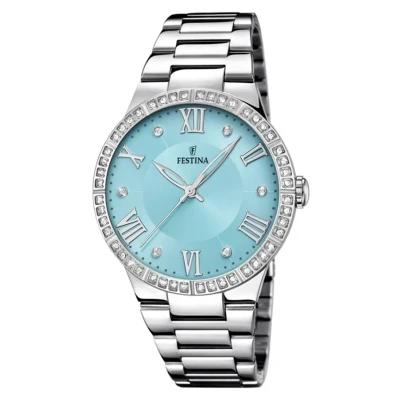 Bild av Festina Damer analog kvartsur med rostfritt stål Armband F16719/4, Silverturkos,