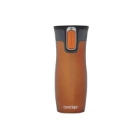 Bild av Contigo West Loop Autoseal, termosmugg i rostfritt stål, resemugg, kaffemugg To Go, läckagesäker, 100% tät, håller upp till 5 h varm/12 kall, 470 ml, BPA fri, tangerin
