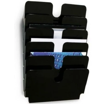 Bild av Durable 1700014401 broschyrställ vägg Flexiplus 6, A4 liggande) 1 set, svart