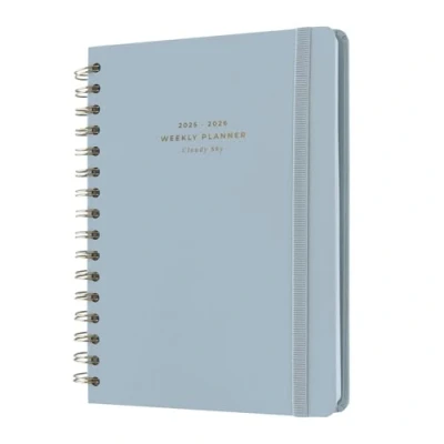 Bild av Kokonote A5 Academic Diary 2025 2026 Week To View Cloudy Sky Planner With Stickers, Student Essentials For University, Back School Supplies