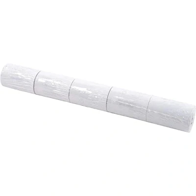 Bild av Exacompta Ref. 40349E Förpackning med 5 rullar för kreditkortsbiljetter bredd 57 mm x diameter 40 12 kärna 1 termisk ply 55g/m² utan BpA Längd (+ eller 2m) : 18 m Vit