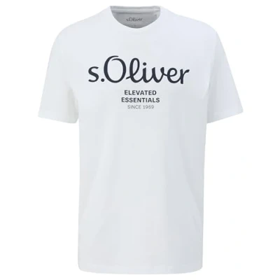 Bild av T shirt med logotyptryck, Vit 01d1, L