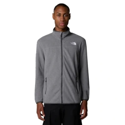 Bild av The North Face 100 Glacier Full Zip Fleecejacka för män, Tnf Medium Grey Heather, XS