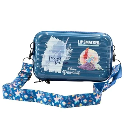 Bild av Lip Smacker Ariel Travel Ready Beauty Case, All in One Make up Giftset Including Shimmer Creamy Palettes, Lipsticks and Nail Polishes for your Kids&#039; Princess Look On The Go, Accessories Included