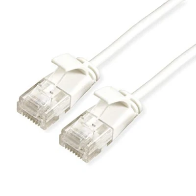 Bild av ROLINE UTP DataCenter Patchkabel Kat.6A (klass EA), LSOH, smal, vit, 0,3 m