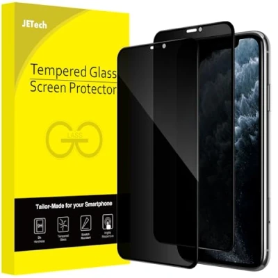 Bild av JETech Privacy Full Täckning Skärmskydd för iPhone 11 Pro/X/XS 5,8 Tum, Anti Spy Screen Protector Privat Härdat Glas Film, Fall Vänlig, 2 Pack