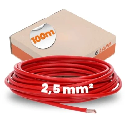 Bild av Lapp kabel 4520042 PVC enkelladdare H07V K 2,5 mm² röd, 100 m