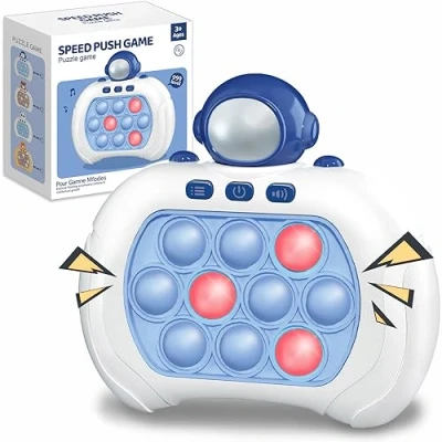 Bild av Azyh Quick Push Game Fidget Toys Pro för barn vuxna, handhållen spel snabb pusselspelmaskin, tryckbubbla stressleksak, avlastningsfestgåvor, påskgåvor pojkar (blå astronaut)