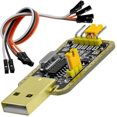 Bild av AZDelivery UART TTL USB Adapter med CH340G omvandlare för 3,3 V och 5 Jumperkabel kompatibel Arduino inklusive E bok!
