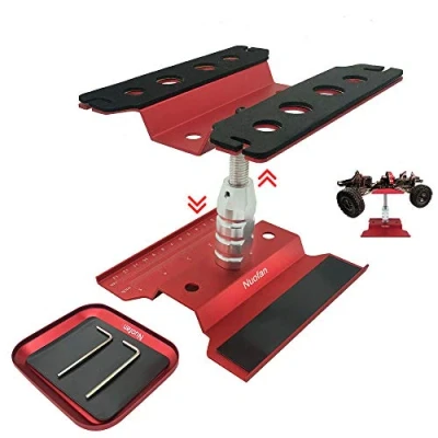 Bild av Nuofan RC bil arbetsstativ aluminium reparationsarbetsstation 360 graders rotation lyft lägre med skruvbricka för 1/8 1/10 1/12 1/16 skala Traxxas TRX4 axial Arrma Redcat Losi crawler monster