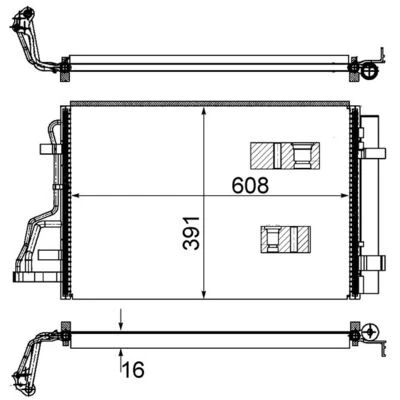 Bild av MAHLE ORIGINAL AC 697 000S Condenseur De Clim avec déshydrateur 567 KIA: cee‘d I 5 portes, Break, Pro 3 portes