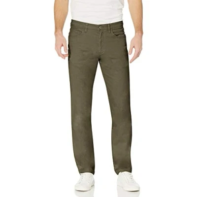 Bild av Amazon Essentials Men&#039;s 5 fickors bekväma chinos med stretch smal passform (tidigare Goodthread), Olivgrön, 33W / 30L