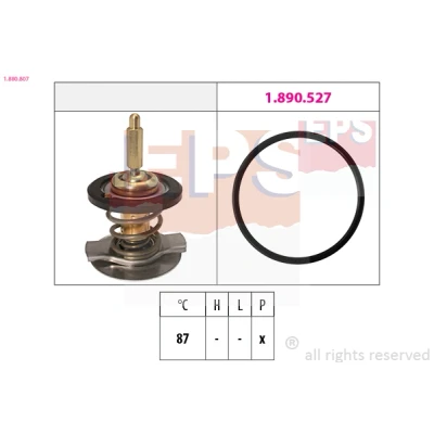 Bild av EPS 1.880.807 Thermostat d&#039;eau 87 Made in Italy OE Equivalent sans boîtier MERCEDES BENZ: Classe E Berline, C ML