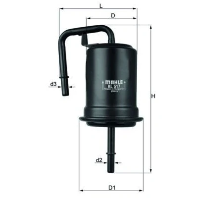 Bild av MAHLE ORIGINAL KL 517 Filtre à Carburant de conduite 8 7,9 MAZDA: MX 5 2, I