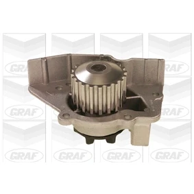 Bild av GRAF PA348 Pompe à eau 20 avec joint d&#039;étanchéite mécanique Fonte 59,258 pour transmission par courroie de distribution PEUGEOT: 205 II 3/5 portes