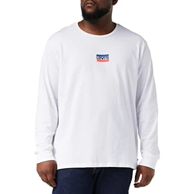 Bild av Levi&#039;s Long Sleeve Standard Graphic Tee T Shirt herr, Mini Sportswear Ls Srt White+, XL