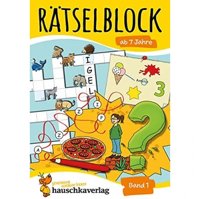 Bild av Ratseln, knobeln, logisches denken t632 ratselblock ab 7 jahre, band 1: Kunterbunter Rätselspaß: Labyrinthe, Fehler finden, Kreuzworträtsel, Punkte verbinden u.v.m.