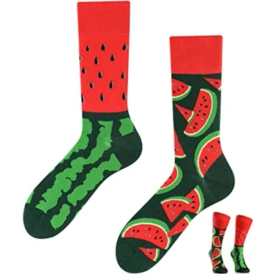 Bild av Todo Colours Juicy WATERMELON Färgglada strumpor vattenmelon, frukt, vitaminer, färger (43 46, Watermelon)