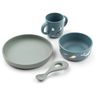 Bild av LIEWOOD Vivi Printed Tableware Set Serviser för barn 2501 Arctic Sea / Ocean View One Size