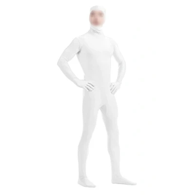 Bild av lucky baby store Enhetsdräkt för män, helkropp med öppet ansikte, spandex, Zentai kostym, kroppsdräkt, Vitt, XXL