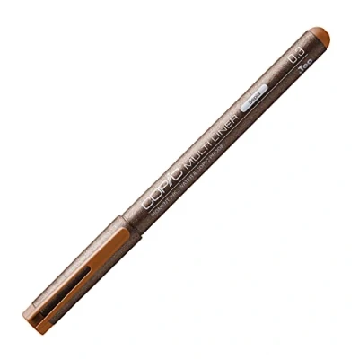 Bild av COPIC Multiliner färgad markörpenna sepia 0,3 mm, för konst och hantverk, färgning, grafik, överstrykningspennor, design, anime, professionella nybörjare, konsttillbehör målarböcker