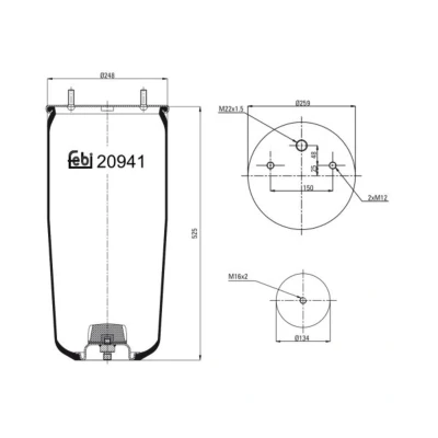 Bild av Bälgar, luftfjädring FEBI BILSTEIN 20941