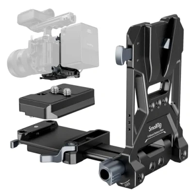 Bild av SMALLRIG V Mount Battery Plate, Lock Mounting Plate med Double Quick Release för Arca Swiss, L Shape Compact &amp; Foldable DSLR Camera, Gimbals Tripod 4064B