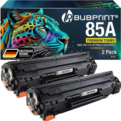 Bild av Bubprint 2 tonerkassetter kompatibla som ersättning för HP 85A CE285A Laserjet Pro P1102 P1102W P1106 P1100 P1109W M1132 M1136 MFP M1217nfw M1212 M12 10 svart
