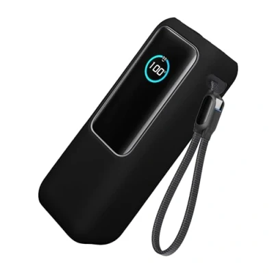 Bild av kwmobile Fodral kompatibelt med Anker Power Bank 25000mAh (A1695H11) Silikonskydd för Stötskydd externt batteri Svart