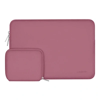 Bild av MOSISO Laptopfodral kompatibel med MacBook Air/Pro Retina, 1313,3 tums bärbar dator, Pro 14 tum 2021 2022 M1 Pro/Max A2442, neoprenärm litet fodral, gammalrosa