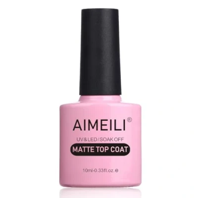 Bild av AIMEILI ingen torkning matt topplack gel nagellack blötläggning för att ta bort UV LED manikyr 10ml