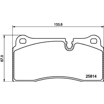 Bild av HELLA 8DB 355 039 951 Jeu de plaquettes frein préparé pour indicateur d&#039;usure BMW: 2 Coupe