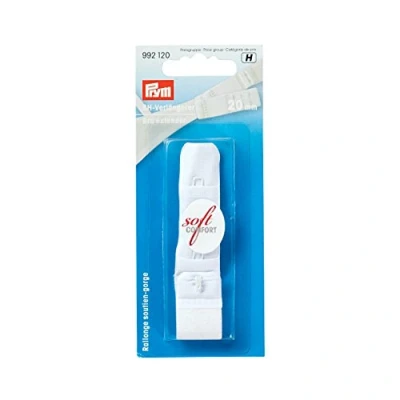 Bild av Prym Vit (20mm) Mjuk Komfort BH förlängare med 3 x 1 Krokar Bit