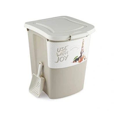 Bild av Rotho Archie djurfoderbehållare 38 l med lock, plast (PP) BPA fri, flerfärgad, (41,0 x 37,0 50,0 cm)