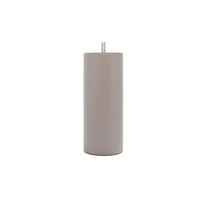 Bild av La Fabrique de Pieds uppsättning av 4 sängben i trä, cylinder, Laqué taupe, 17 x 7 cm