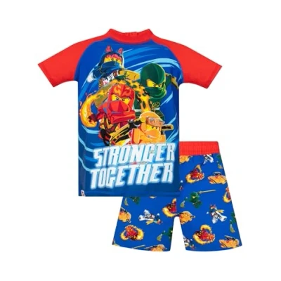 Bild av LEGO Ninjago Pojkar Simdräkt Ninja Simset Tvådelad Badkläder Officiell Merchandise Blå 128