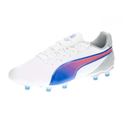 Bild av Puma Unisex King Match Fg/Ag fotbollssko, White Bluemazing platt ljusgrå, 41 EU