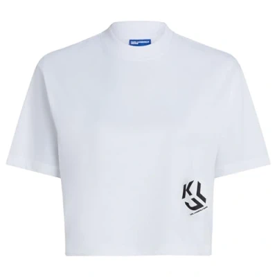Bild av Karl Lagerfeld Jeans Cropped Monogram TEE Tshirt bas, Storlek: XL, White